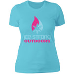 Ladies' Boyfriend Ice Strong T-Shirt Cool Blue/Magenta Logo