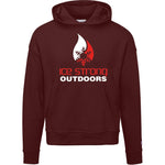 Ladies' Ice Strong Pullover Hooded Sweatshirt - White/Red Ice Strong Logo