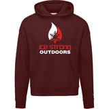 Ladies' Ice Strong Pullover Hooded Sweatshirt - White/Red Ice Strong Logo