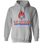 Men's Ice Strong Pullover Hooded Sweatshirt - Patriotic Ice Strong Logo