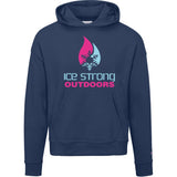 Ladies' Ice Strong Pullover Hooded Sweatshirt - Cool Blue/Magenta Ice Strong Logo