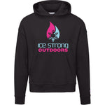 Ladies' Ice Strong Pullover Hooded Sweatshirt - Cool Blue/Magenta Ice Strong Logo