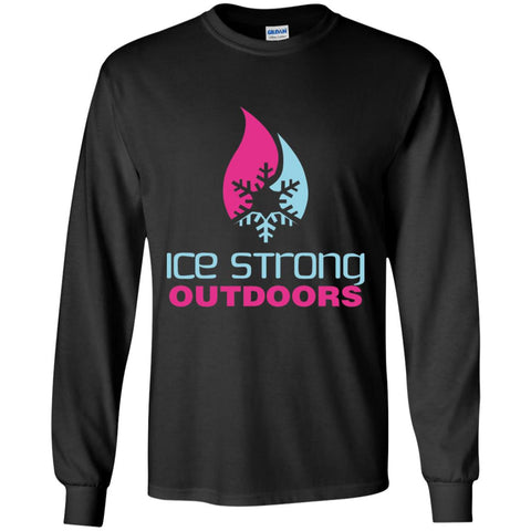 Youth Ice Strong Cool Blue/Magenta Logo LS T-Shirt