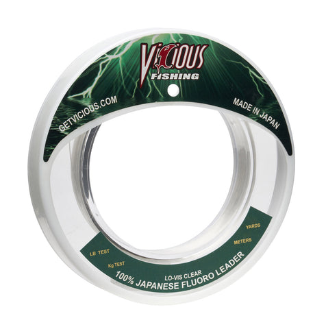 Vicious 100% Japanese Fluorocarbon Leader - 40 Lb Test