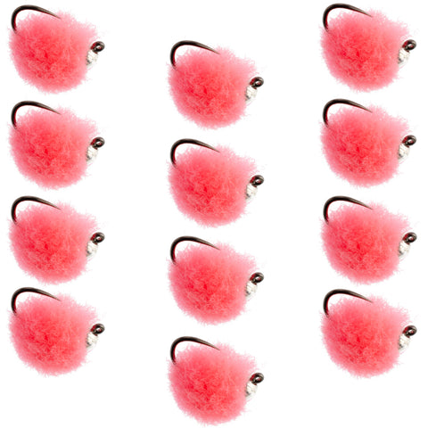 Tungsten Bead Tactical Euro Jig Egg Barbless Czech Nymph Fly - 1 Dozen Flies Size 16