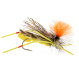 Feth Hopper Yellow - Foam Grasshopper Fly Pattern - 6 Flies Flies Hook Size 10