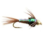 3 Pack Barbless Bead Head Flashback Pheasant Tail Nymph Flies Hook Size 12