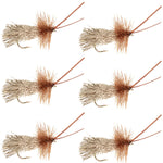 Goddard Caddis Dry Fly - 6 Flies Hook Size 16