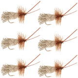 Goddard Caddis Dry Fly - 6 Flies Hook Size 16