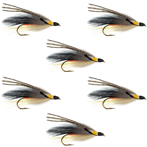 Gray Ghost Classic Streamer Flies - Set of 6 - Hook Size 4