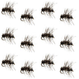 Griffiths Gnat Midge Trout Dry Fly Fishing Flies - 1 Dozen Flies Size 18