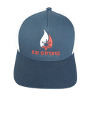Ice Strong Logo Baseball Cap Snapback - Black/Gray/Navy - White