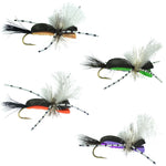 Hippie Stomper Size 14 Sampler - 4 Flies Foam Body Grasshopper Dry Fly