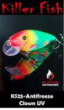 Ice Strong Outdoors - Killer Fish - Rattling Shallow Diver UV - NEW 2026 Colors Just Released!