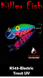 Ice Strong Outdoors - Killer Fish - Rattling Shallow Diver UV - NEW 2026 Colors Just Released!