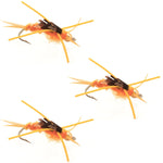 3 Pack Tungsten Bead Kaufmann's Golden Stone Fly with Rubber Legs - Stonefly Wet Fly - Hook Size 10