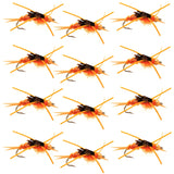 Tungsten Bead Kaufmann's Golden Stone Fly Nymph Rubber Legs - 1 Dozen Hook Size 6