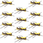 Mantis BLT Foam Body Grasshopper Fly - 1 Dozen Flies Hook Size 10