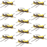 Mantis BLT Foam Body Grasshopper Fly - 1 Dozen Flies Hook Size 10