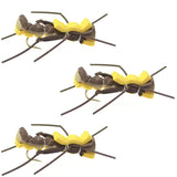 3 Pack Mantis BLT Foam Body Grasshopper Fly - Hook Size 10