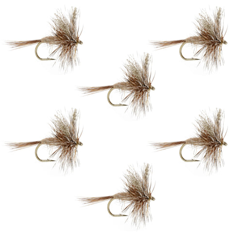 March Brown Classic Dry Fly - 6 Flies Hook Size 12