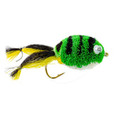 Bass Bug Collection - Set of 24 Bass Fly Fishing Flies - Surface Poppers Frog, Rat, Mouse and Divers  - Hook Sizes 2,4, 6 and 8