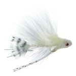 3 Pack Mini Sex Dungeon Streamer White - Size 6 - Articulated Trout Bass Steelhead Salmon and Bass Fly Fishing Flies