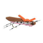 Moorish Hopper Brown Pink Foam Body Grasshopper Fly - 1 Dozen Flies Hook Size 10