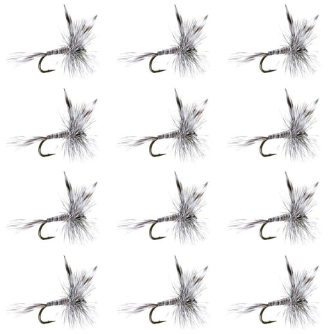 Mosquito Classic Trout Dry Fly Fishing Flies - 1 Dozen Size 10