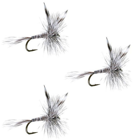 3 Pack Mosquito Classic Trout Dry Fly Fishing Flies - Hook Size 18