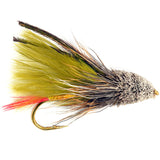 Olive Marabou Muddler Minnow Streamer Flies - 4 Fly Fishing Flies - Hook Size 8