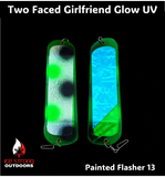 Ice Strong Outdoors - 8.5" Dual Fin Flasher Series - Painted Glow/UV Series - NEW 2026!