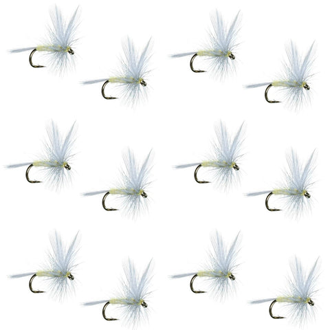 Pale Morning Dun PMD Classic Dry Fly - 1 Dozen Flies Hook Size 18