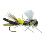 Parachute Chernobyl Ant Black Tan Foam Body Grasshopper Fly 6 Flies Hook Size 10