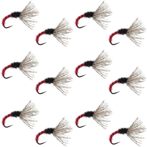 Red Zebra Sakasa Kebari - 12 Tenkara Flies - Size 12