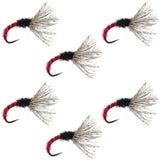 Red Zebra Sakasa Kebari - 6 Tenkara Flies - Size 12