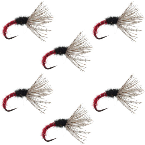 Red Zebra Sakasa Kebari - 6 Tenkara Flies - Size 12
