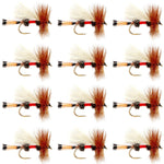 Royal Trude Classic Hair Wing Dry Fly - 1 Dozen Flies Hook Size 10