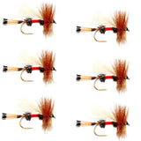 Royal Trude Classic Hair Wing Dry Fly -6 Flies Hook Size 10