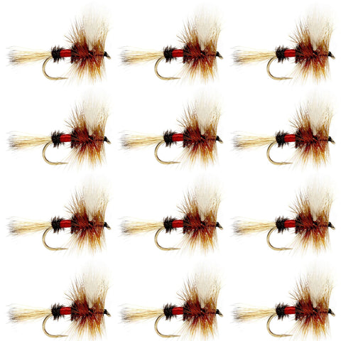 Royal Wulff Classic Trout Dry Fly Fishing Flies - Set of 12 Flies Size 8 - One Dozen