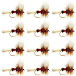 Royal Wulff Classic Trout Dry Fly Fishing Flies - Set of 12 Flies Size 16 - One Dozen