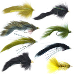 Slumpbuster Bouface Muddy Buddy Bunny Streamer Flies Collection - Set of 8 Big Bass and Trout Cone Head and Bead Head Fly Fishing Wet Flies - Hook Sizes 4 and 6