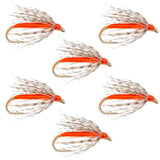 Soft Hackle Partridge and Orange Fly Fishing Wet Flies - 6 Flies Hook Size 14