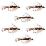 Soft Hackle Partridge and Pheasant Tail Fly Fishing Wet Flies - 6 Flies Hook Size 16