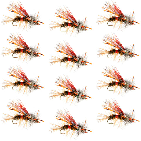 Kaufmann's Royal Crystal Stimulator Rubber Legs Dry Fly - 1 Dozen Flies Hook Size 16