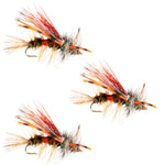 3 Pack Kaufmann's Royal Crystal Stimulator Rubber Legs Dry Fly - Hook Size 10