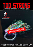 Ice Strong Outdoors - Too Strong Premium Trolling Flies - 3 Pack Unrigged - NEW 2026 Colors RELEASED!