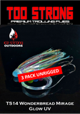 Ice Strong Outdoors - Too Strong Premium Trolling Flies - 3 Pack Unrigged - NEW 2026 Colors RELEASED!