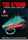 Ice Strong Outdoors - Too Strong Premium Trolling Flies - 3 Pack Unrigged - NEW 2026 Colors RELEASED!