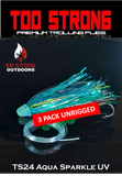 Ice Strong Outdoors - Too Strong Premium Trolling Flies - 3 Pack Unrigged - NEW 2026 Colors RELEASED!